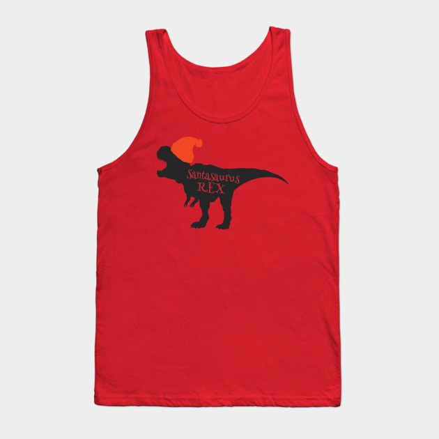 Santasaurus Rex, Santa Claus Dinosaur, Santasaurus Rex, Christmas Dinosaur, Dinosaur Tank Top by NooHringShop